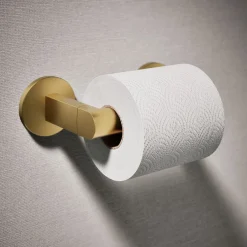 Pivoting toilet paper holder