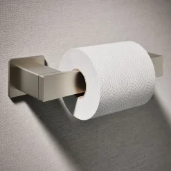 Pivoting toilet paper holder