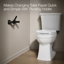 Pivoting toilet paper holder