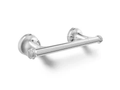 Pivoting toilet paper holder