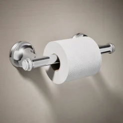 Pivoting toilet paper holder