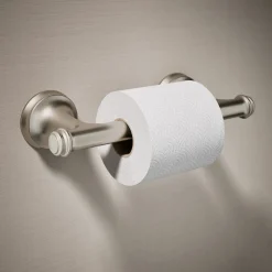Pivoting toilet paper holder