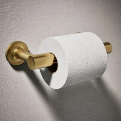 Pivoting toilet paper holder