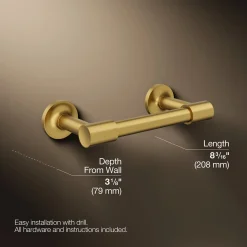 Pivoting toilet paper holder