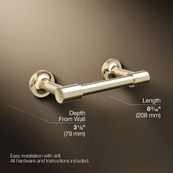 Pivoting toilet paper holder