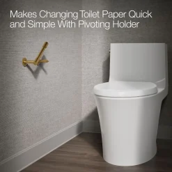 Pivoting toilet paper holder