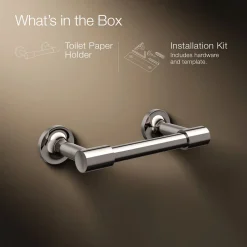 Pivoting toilet paper holder