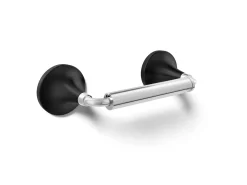 Pivoting toilet paper holder