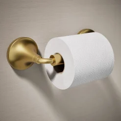 Pivoting toilet paper holder