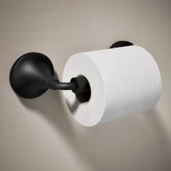 Pivoting toilet paper holder