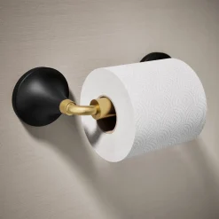 Pivoting toilet paper holder