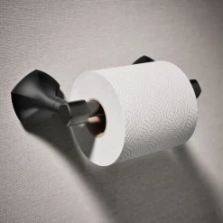 Pivoting toilet paper holder