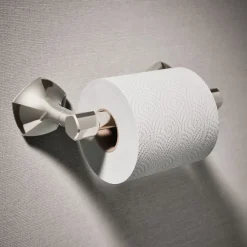 Pivoting toilet paper holder