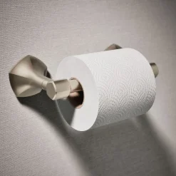 Pivoting toilet paper holder
