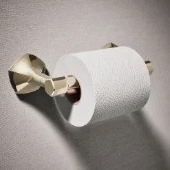 Pivoting toilet paper holder