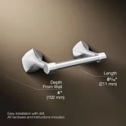 Pivoting toilet paper holder