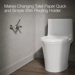 Pivoting toilet paper holder