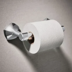 Pivoting toilet paper holder