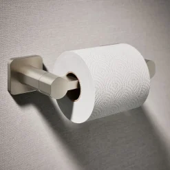 Pivoting toilet paper holder