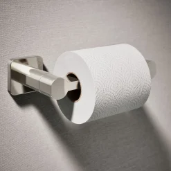 Pivoting toilet paper holder