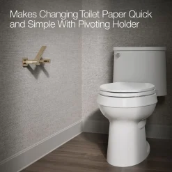 Pivoting toilet paper holder