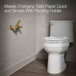 Pivoting toilet paper holder