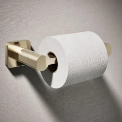 Pivoting toilet paper holder