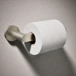 Pivoting toilet paper holder