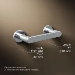 Pivoting toilet paper holder