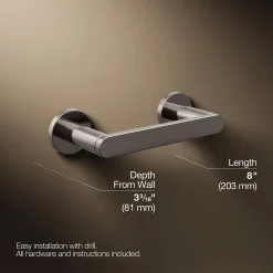 Pivoting toilet paper holder