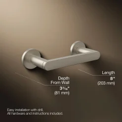 Pivoting toilet paper holder