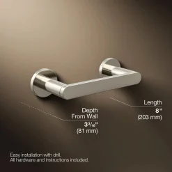 Pivoting toilet paper holder