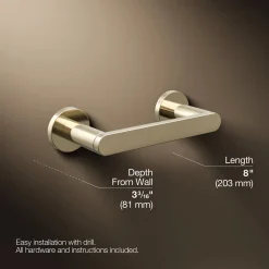 Pivoting toilet paper holder