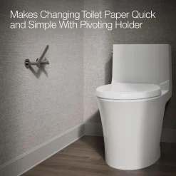 Pivoting toilet paper holder