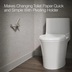 Pivoting toilet paper holder