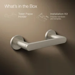 Pivoting toilet paper holder