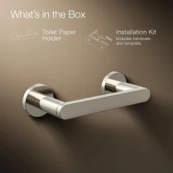 Pivoting toilet paper holder