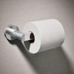 Pivoting toilet paper holder