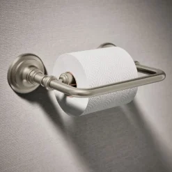 Pivoting toilet paper holder