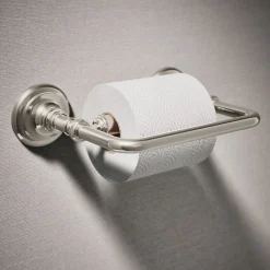 Pivoting toilet paper holder