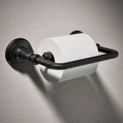 Pivoting toilet paper holder
