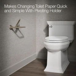 Pivoting toilet paper holder