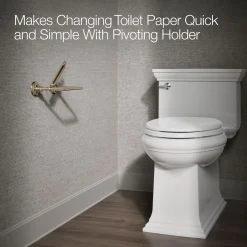 Pivoting toilet paper holder