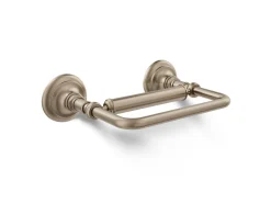 Pivoting toilet paper holder