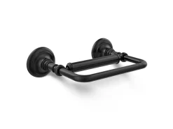 Pivoting toilet paper holder