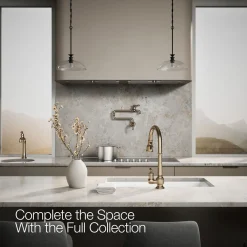 Pull-down kitchen sink faucet with three-function sprayhead