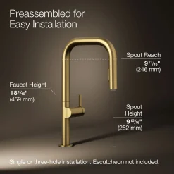 Pull-down kitchen sink faucet with two-function sprayhead