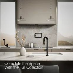 Pull-down kitchen sink faucet with two-function sprayhead