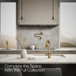 Pull-down kitchen sink faucet with three-function sprayhead