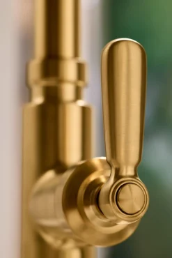 Pull-down kitchen sink faucet with three-function sprayhead